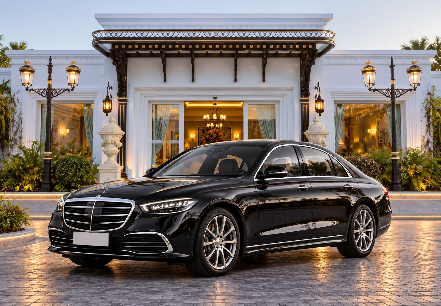 Black-Mercedes-at-Grand-Entrance