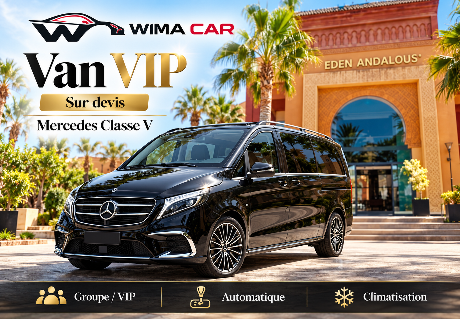 Mercedes Classe V 1 Luxury VIP Van at Eden Andalous