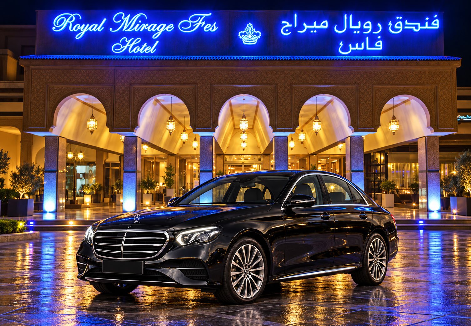 Location Mercedes Classe E 220 2 Mercedes-Sedan-at-Royal-Mirage-Fes