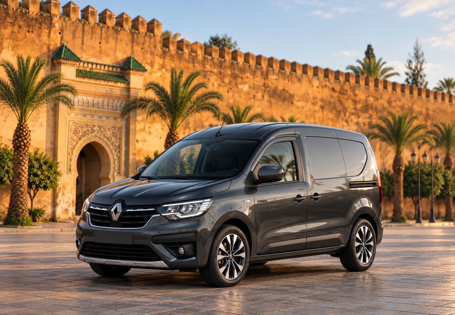 Location Renault Express 2 Renault-Van-at-Moroccan-Medina-Gate