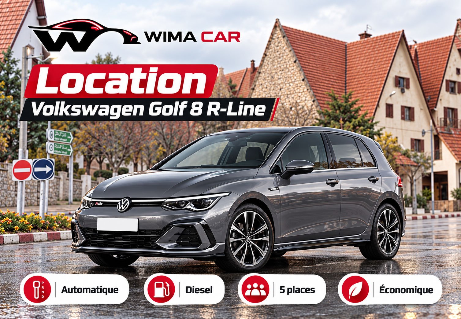 Location Volkswagen Golf 8 R-Line 1 WIMA-CAR-Golf-8-R-Line-Rental-Ad